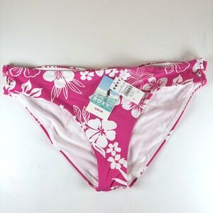Roxy PT Beach Classics Hipster Bikini Bottom Women's XL Pink Floral Tropical NWT